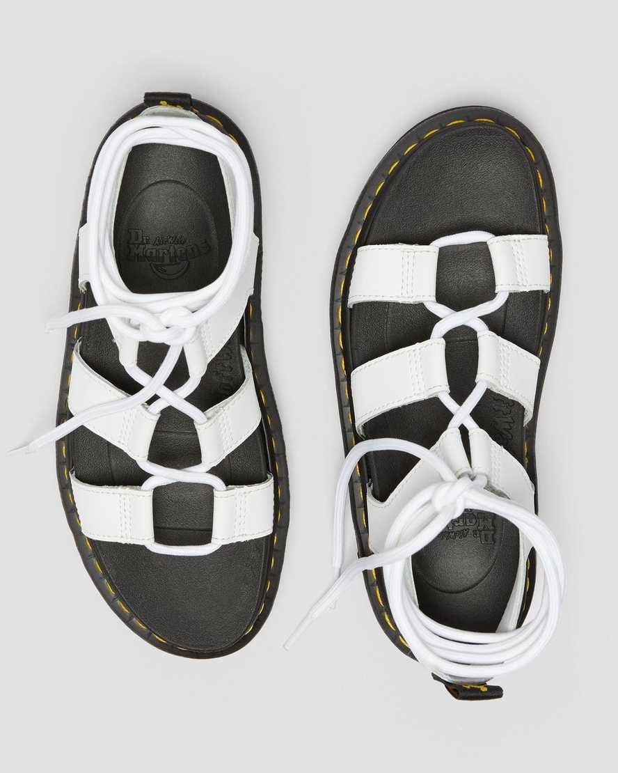 vita dr martens nartilla gladiatorsandaler för kvinnor