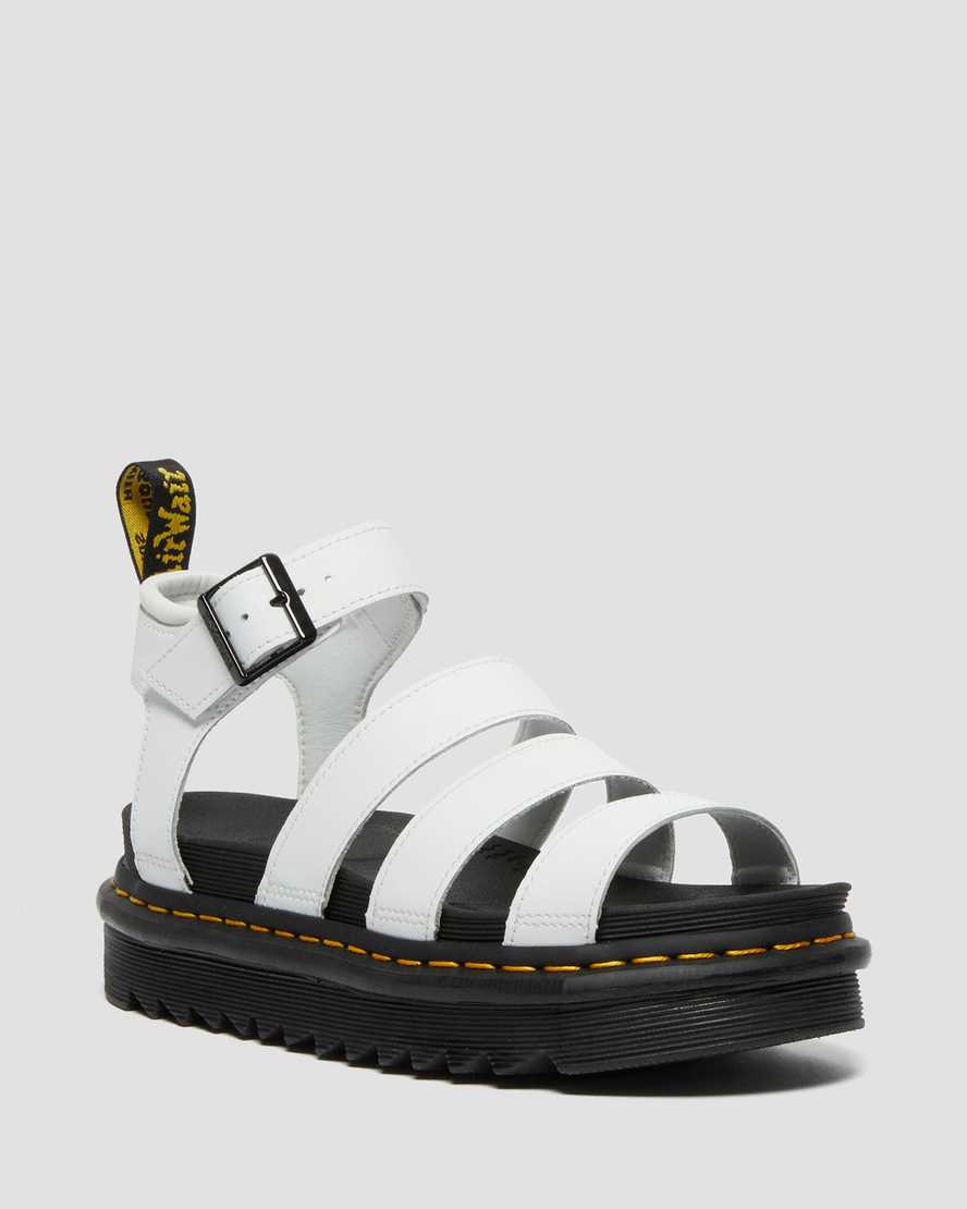 vita dr martens blaire hydro gladiatorsandaler för kvinnor