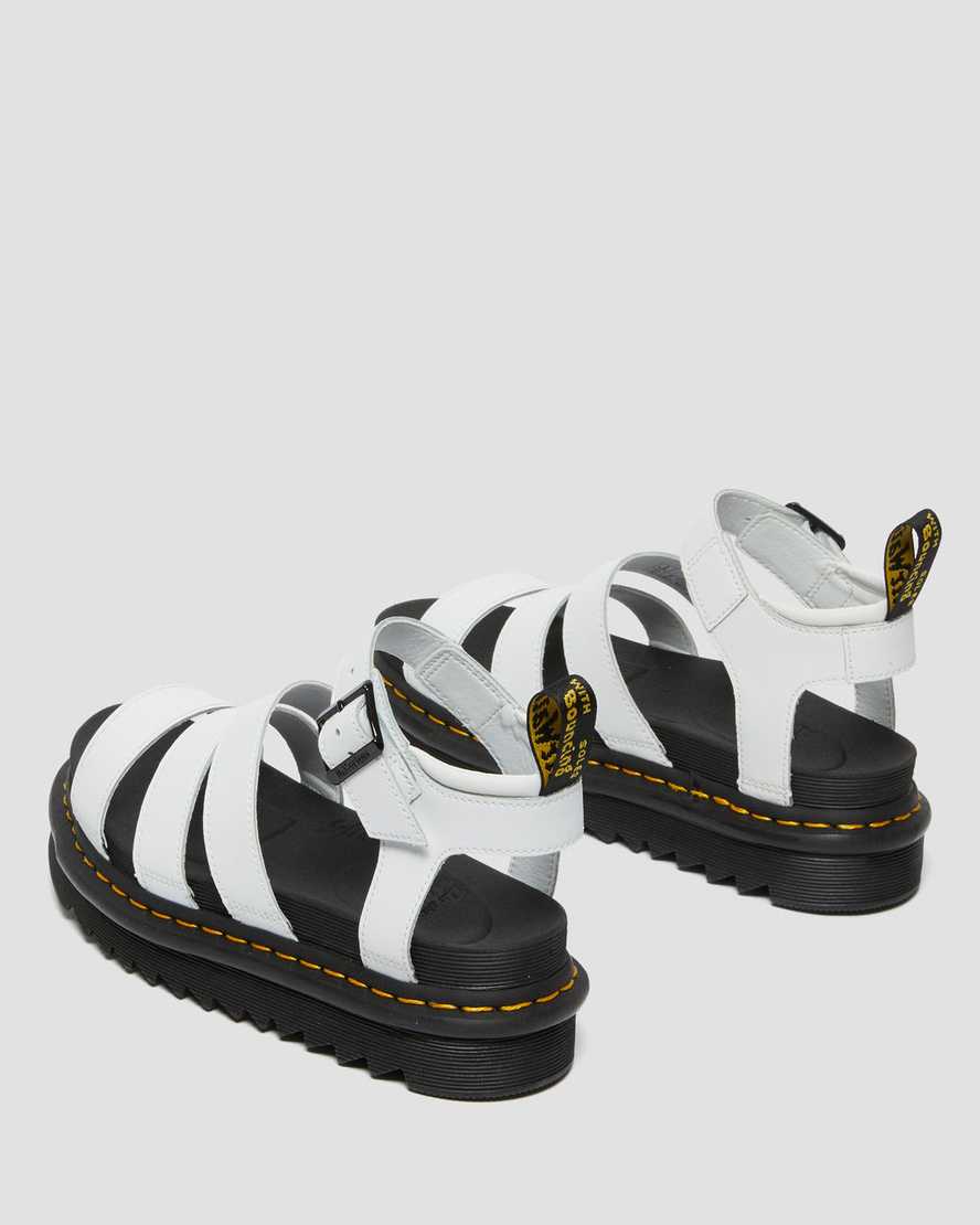 vita dr martens blaire hydro gladiatorsandaler för kvinnor