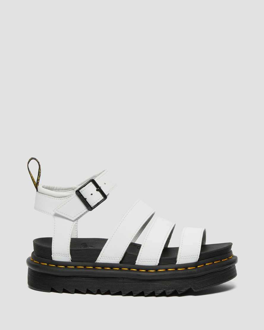 vita dr martens blaire hydro gladiatorsandaler för kvinnor