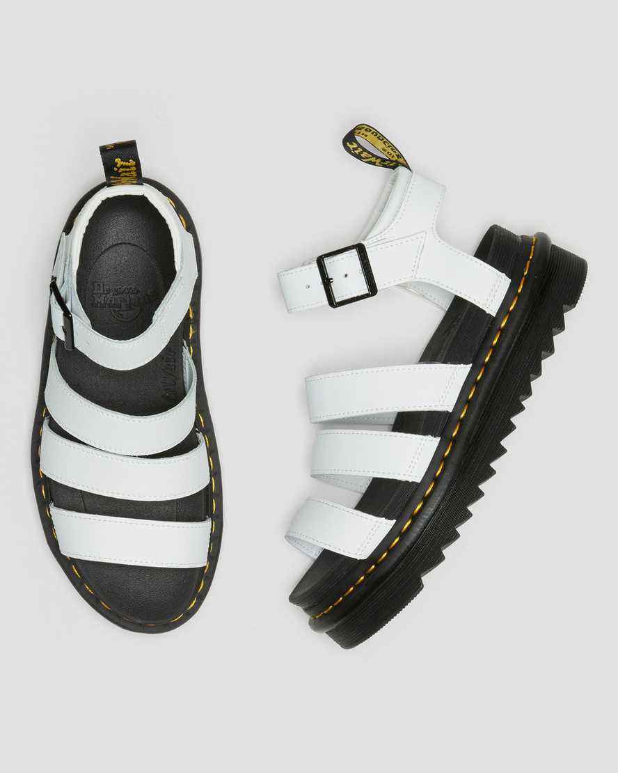 vita dr martens blaire hydro gladiatorsandaler för kvinnor