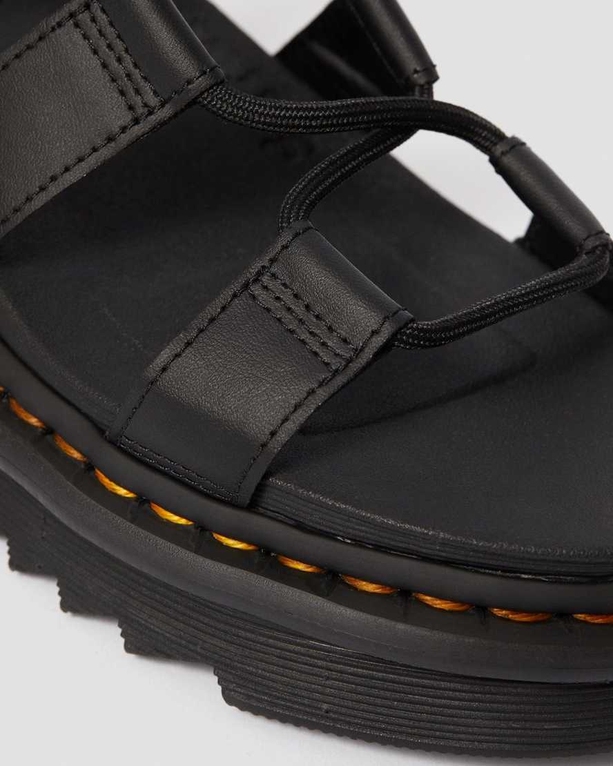 svarta dr martens nartilla gladiatorsandaler för kvinnor