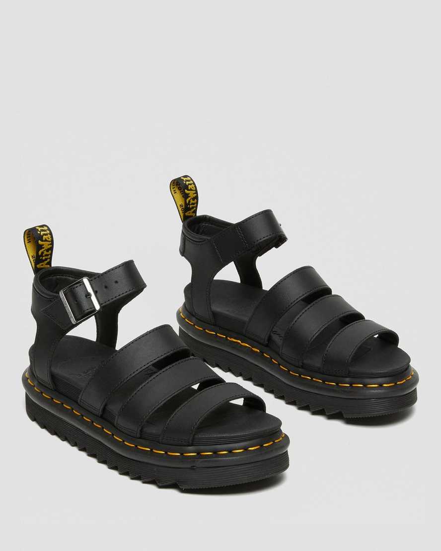 dr martens blaire hydro gladiator sandaler svarta för dam