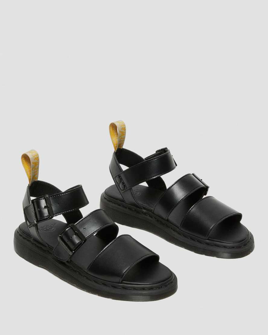 svarta dr martens gryphon gladiatorsandaler för dam