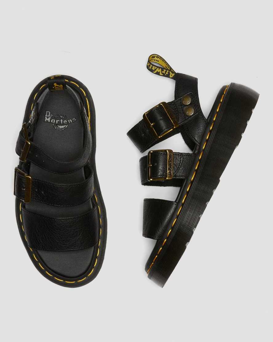 svarta dr martens gryphon platform gladiatorsandaler för dam