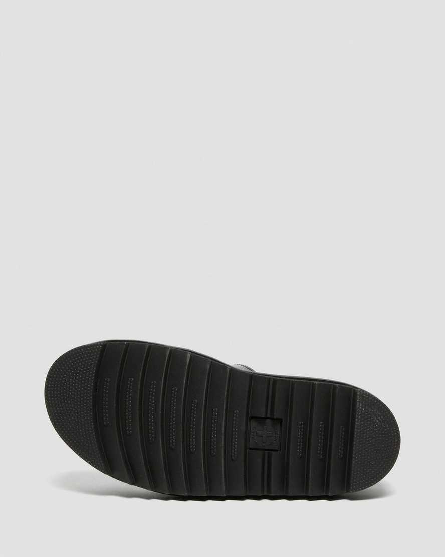 svarta dr martens blaire patent gladiatorsandaler för dam