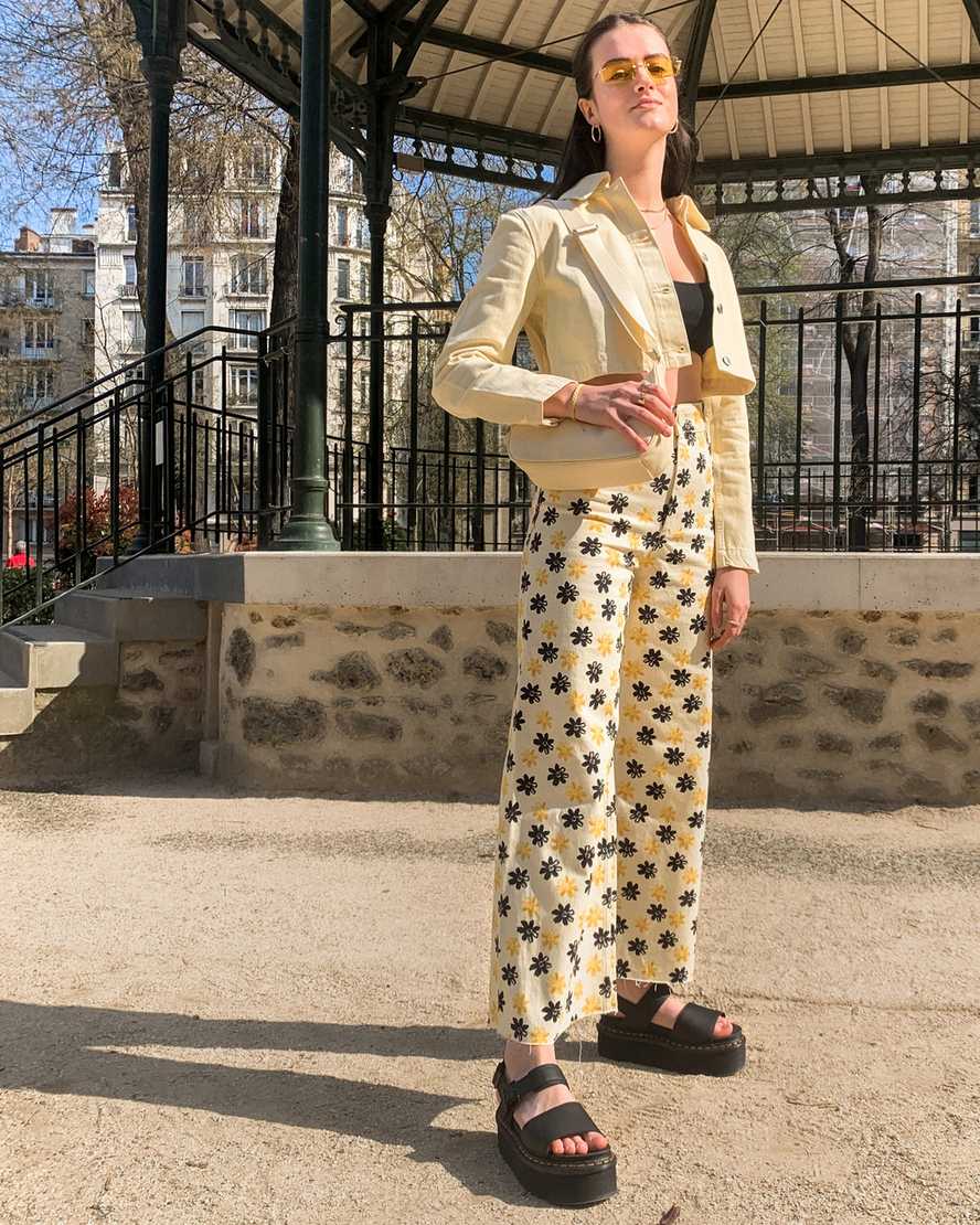svarta dr martens voss strap dam platåsandaler