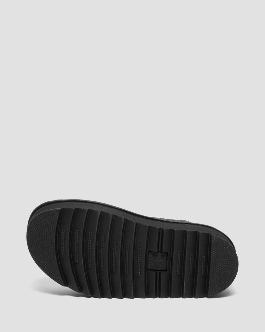 svarta dr martens voss strap dam platåsandaler