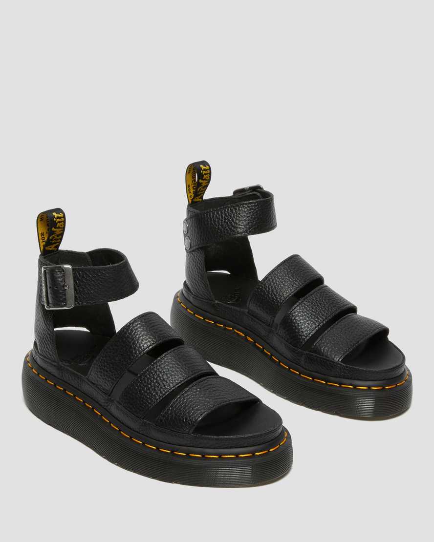 svarta dr martens clarissa ii dam platåsandaler