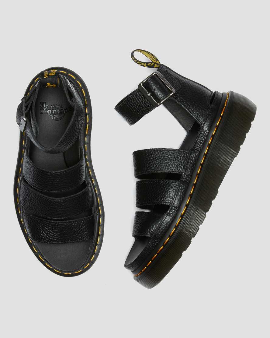 svarta dr martens clarissa ii dam platåsandaler