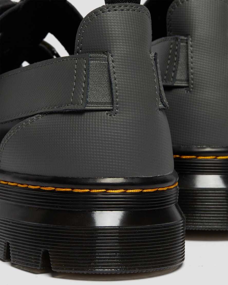 grå dr martens pearson webbing damsandaler