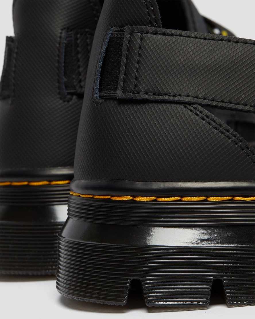 svarta dr martens pearson webbing damsandaler