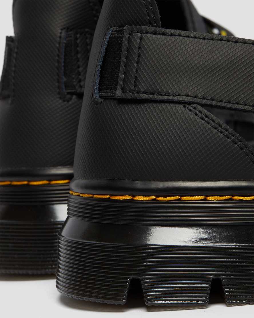 svarta dr martens pearson webbing damsandaler
