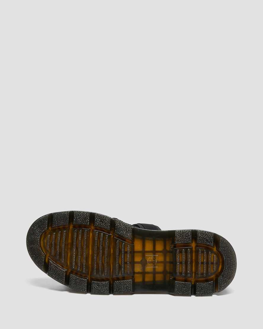 svarta dr martens pearson webbing damsandaler