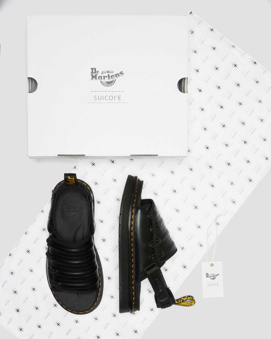 svarta dr martens mura suicoke damsandaler