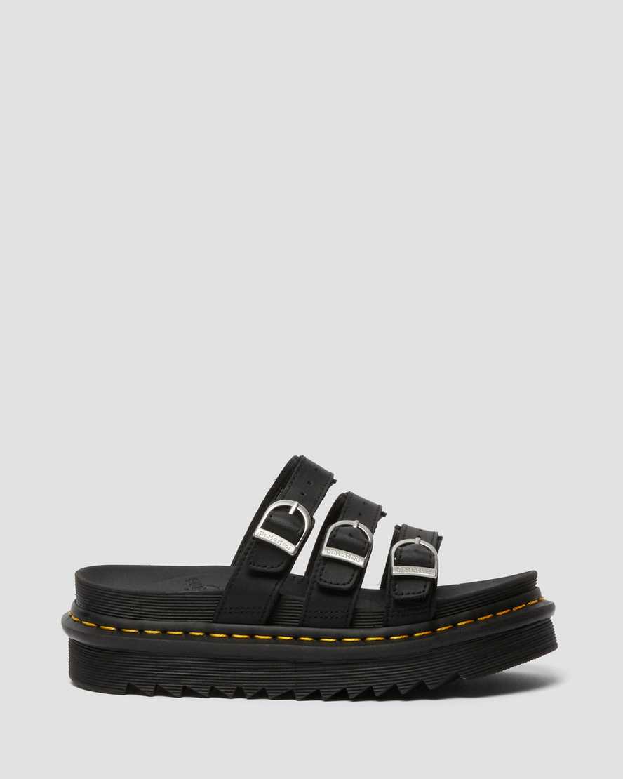 svarta dr martens blaire damsandaler