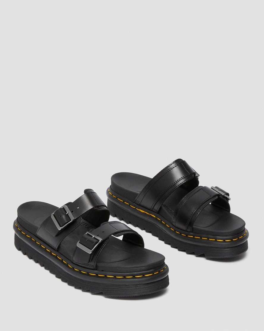 svarta dr martens myles brando buckle damsandaler