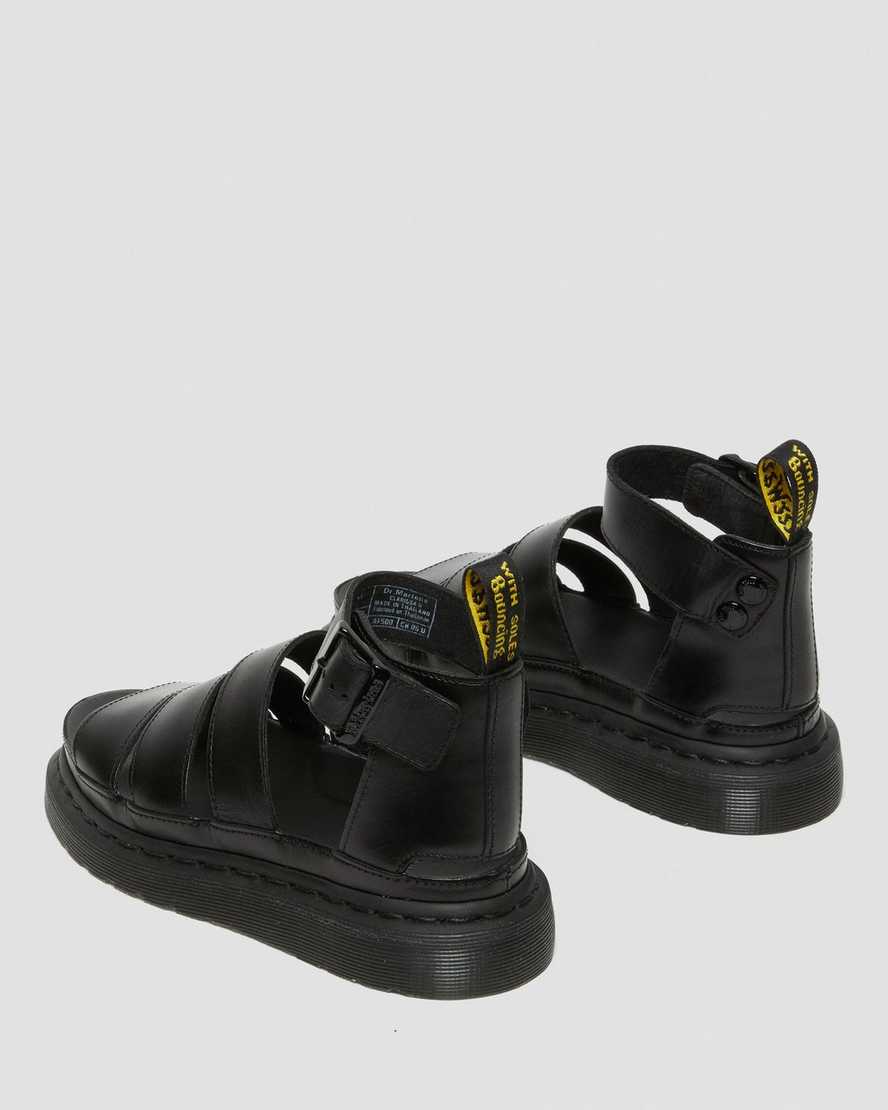 svarta dr martens clarissa ii damsandaler med rem