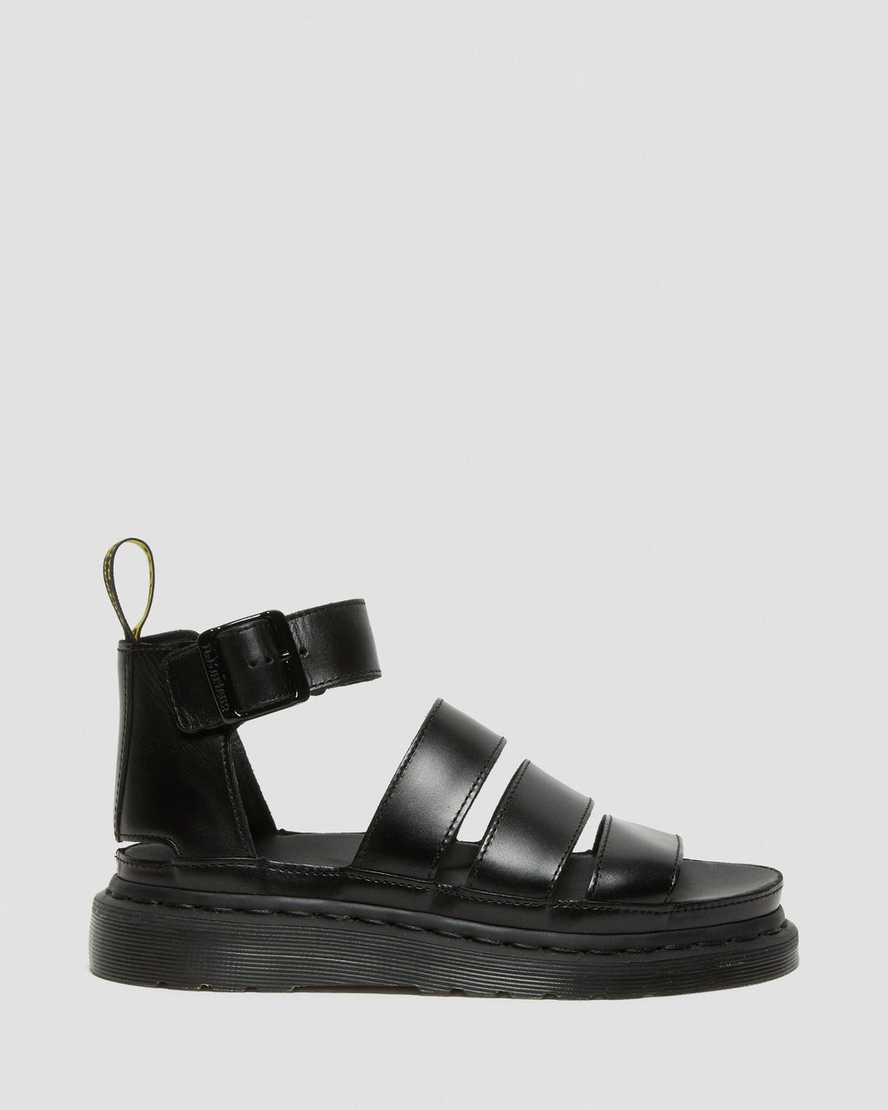 svarta dr martens clarissa ii damsandaler med rem