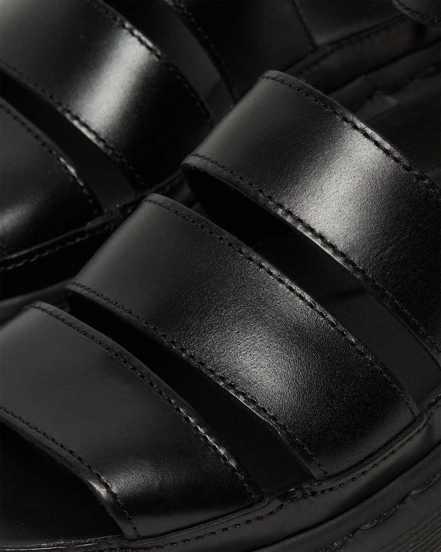 svarta dr martens clarissa ii damsandaler med rem
