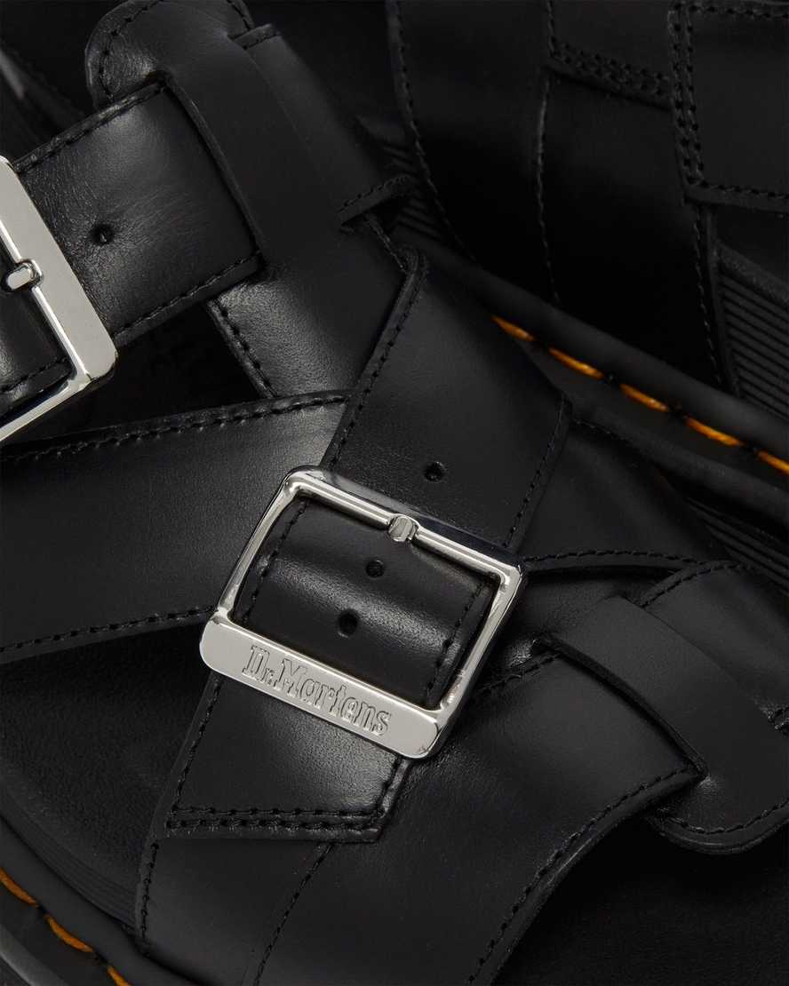 svarta dr martens terry ii damsandaler med rem