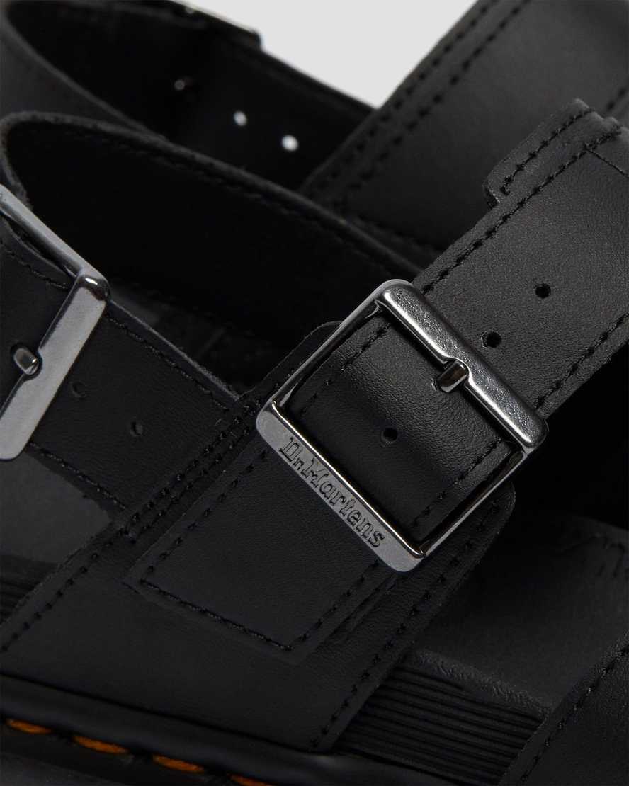 svarta dr martens voss ii damsandaler med rem