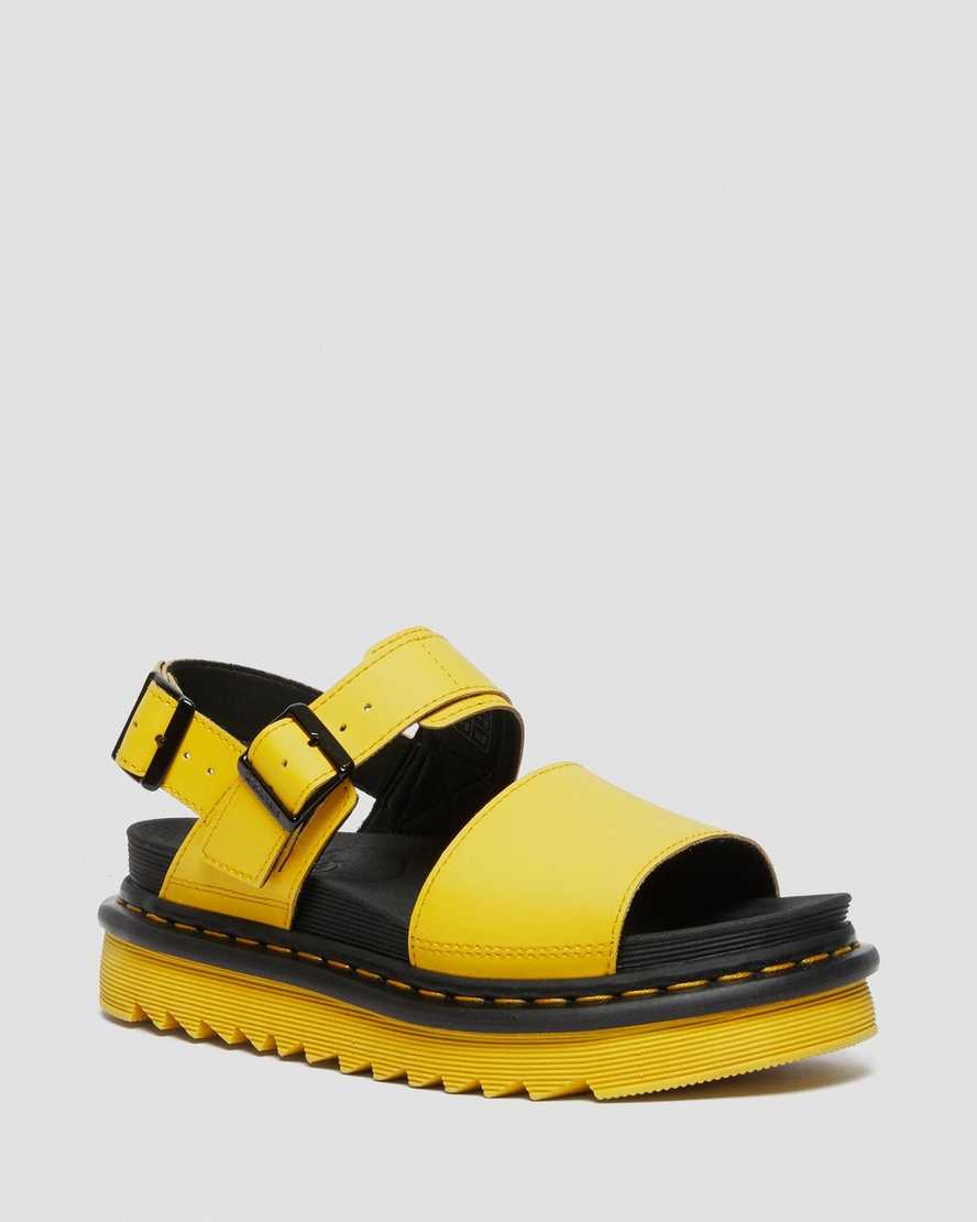 gula dr martens voss damsandaler med rem