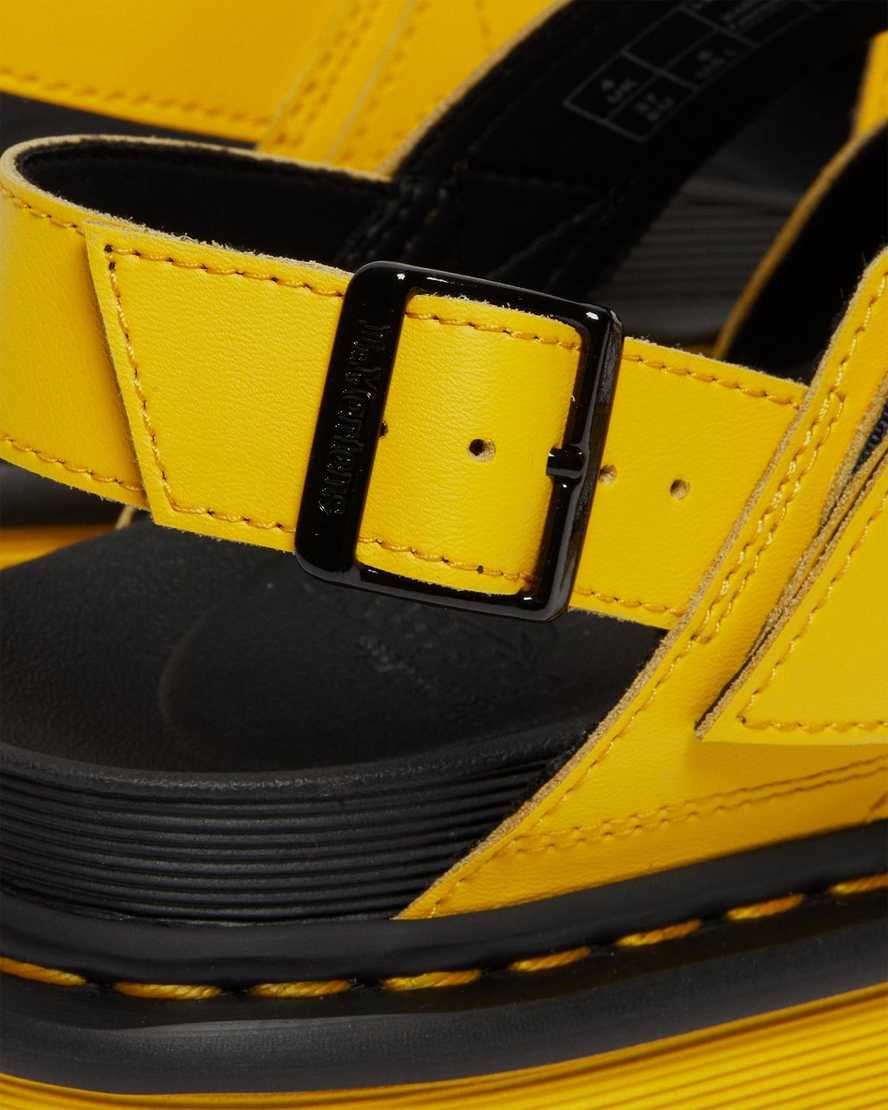 gula dr martens voss damsandaler med rem