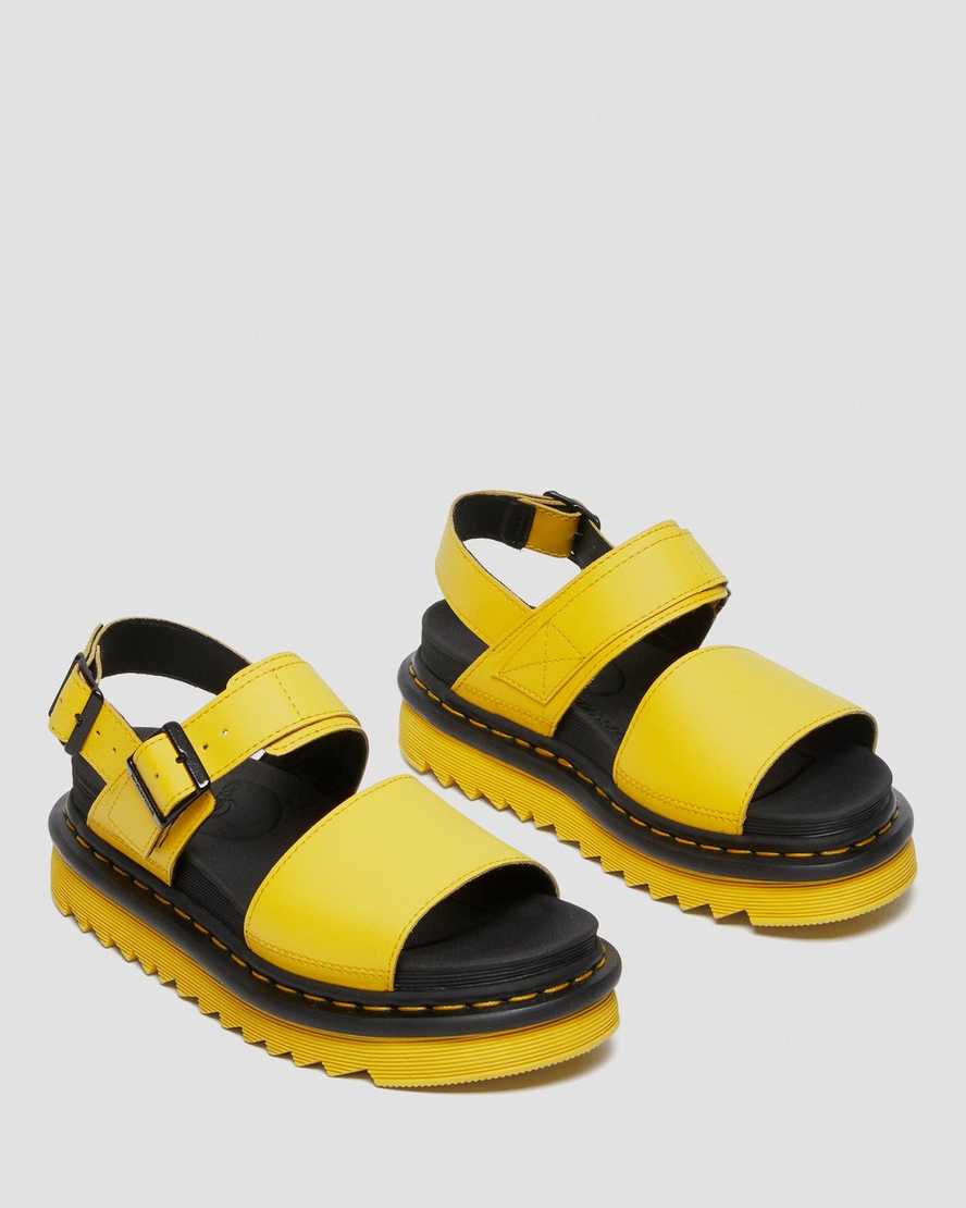 gula dr martens voss damsandaler med rem