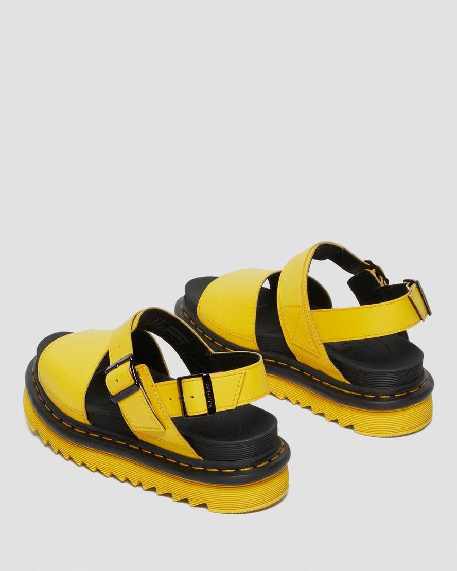 gula dr martens voss damsandaler med rem