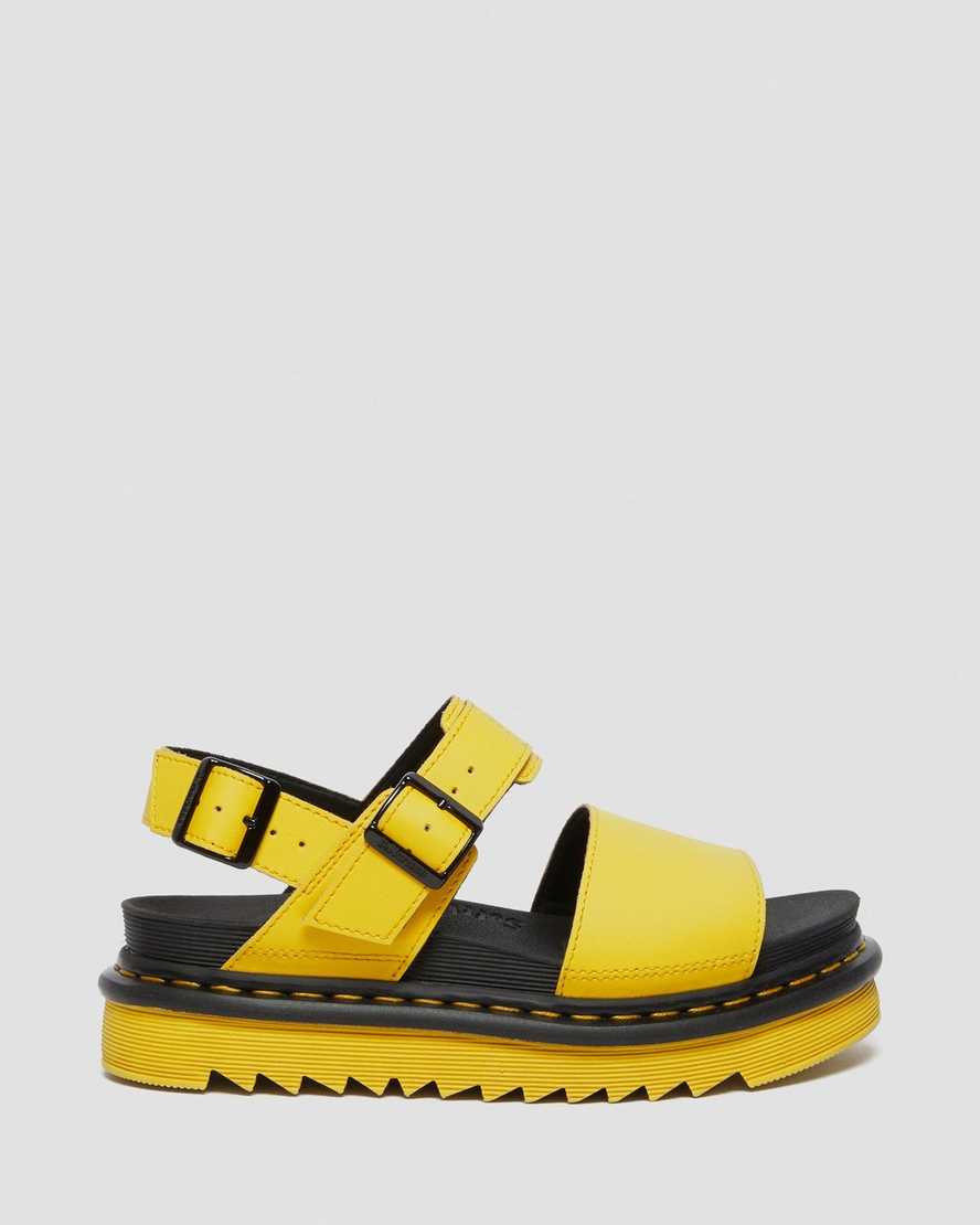 gula dr martens voss damsandaler med rem