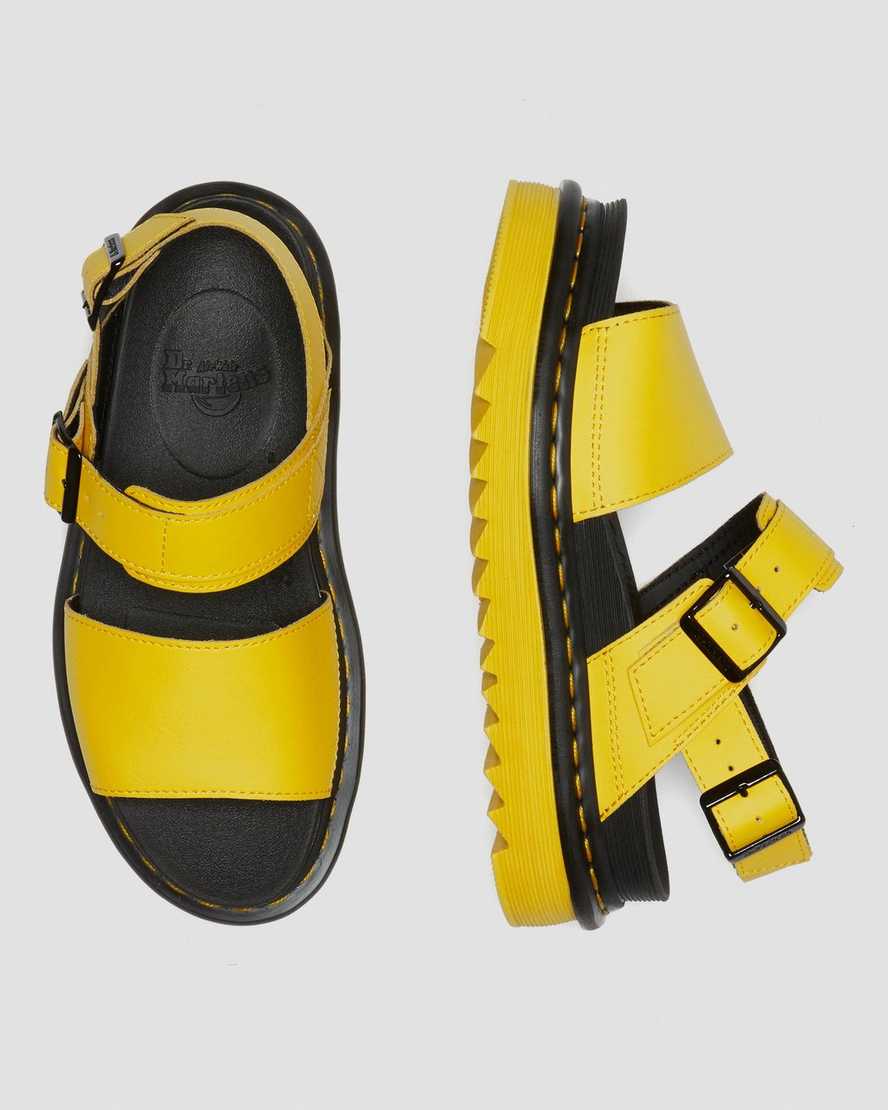 gula dr martens voss damsandaler med rem