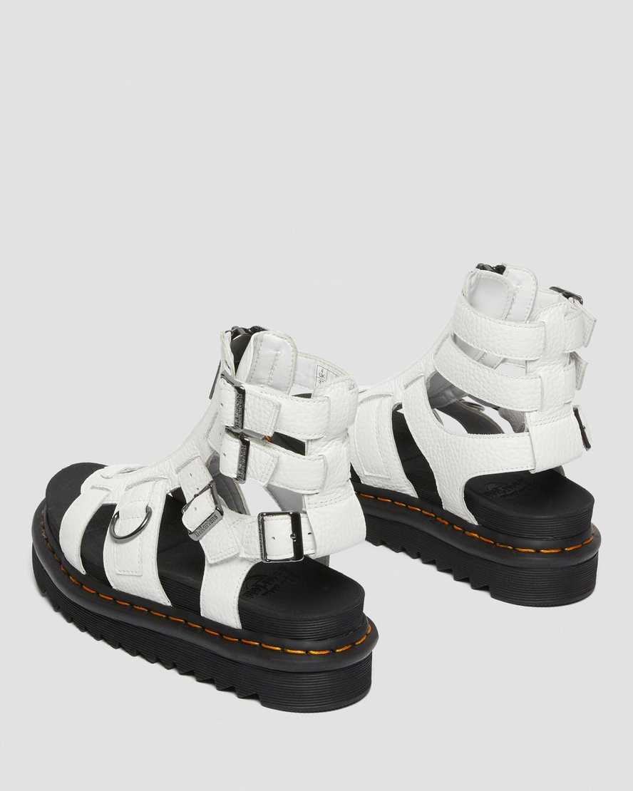 vita dr martens olson dragkedja dam sandaler med rem