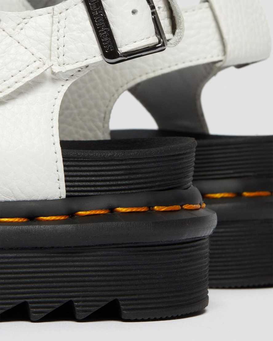 vita dr martens olson dragkedja dam sandaler med rem