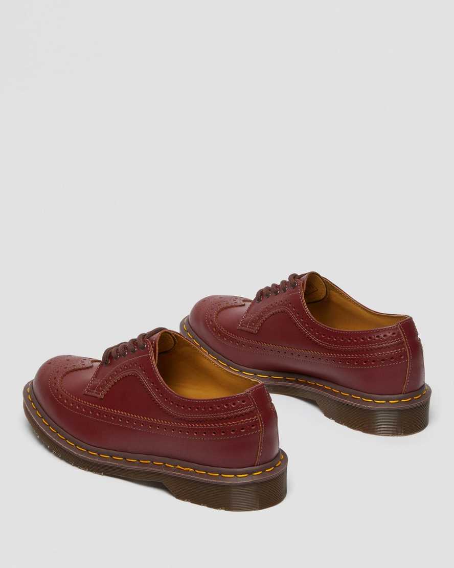 röda dr martens 3989 vintage made in england dam brogueskor