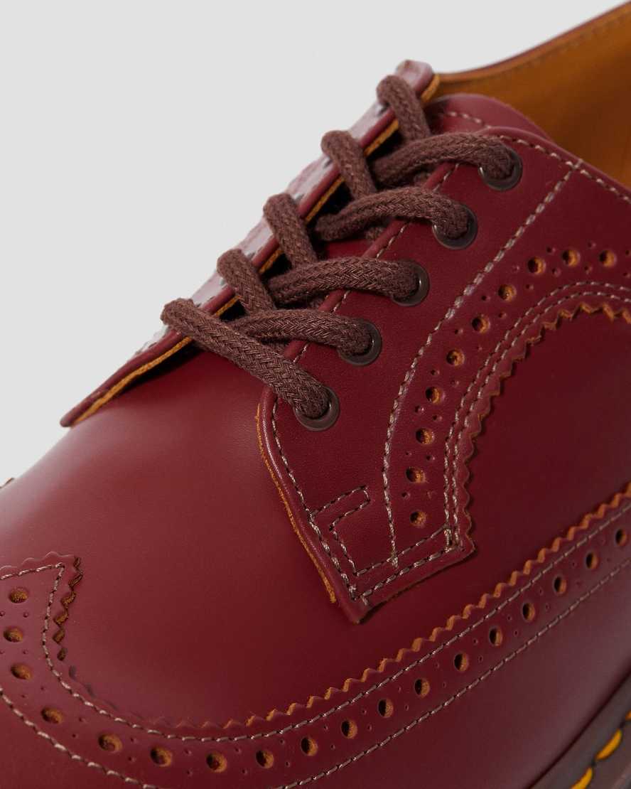 röda dr martens 3989 vintage made in england dam brogueskor