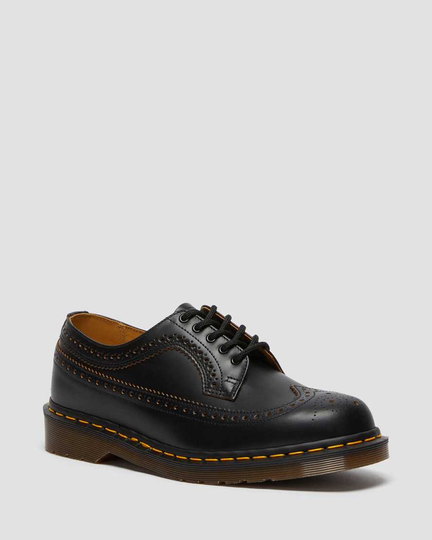 svarta dr martens 3989 vintage made in england dam brogueskor