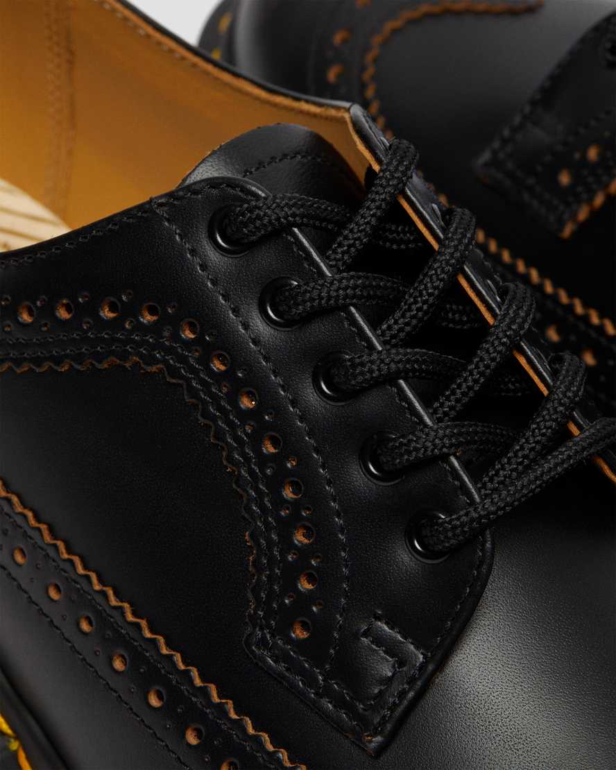 svarta dr martens 3989 vintage made in england dam brogueskor