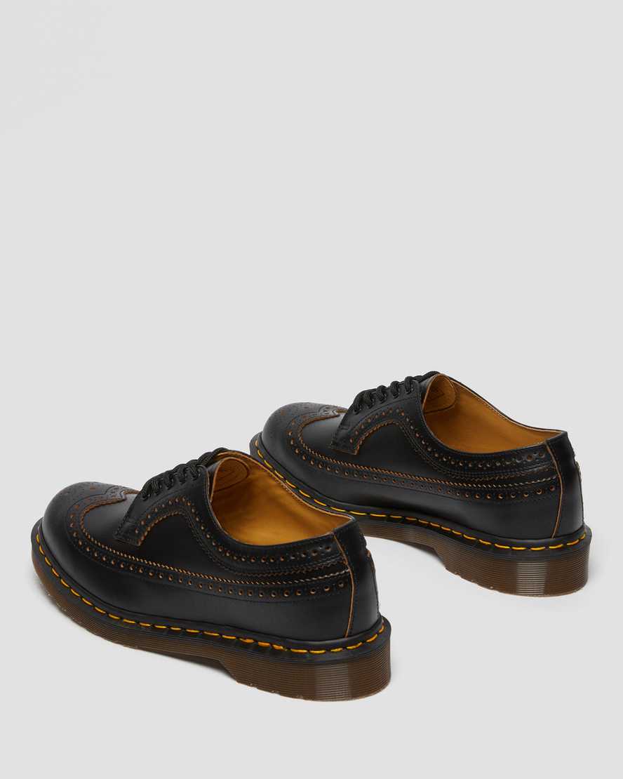 svarta dr martens 3989 vintage made in england dam brogueskor