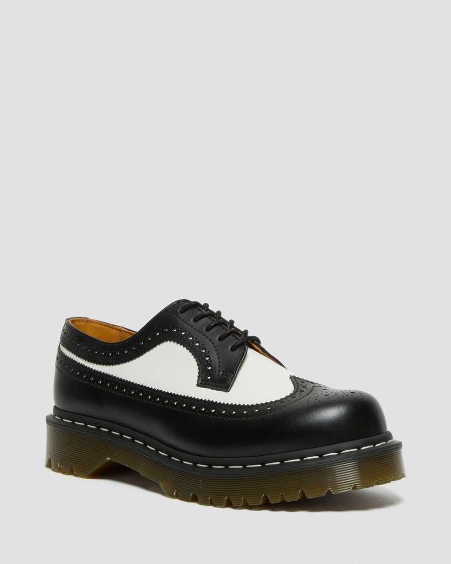 svarta dr martens 3989 bex smooth brogueskor för dam