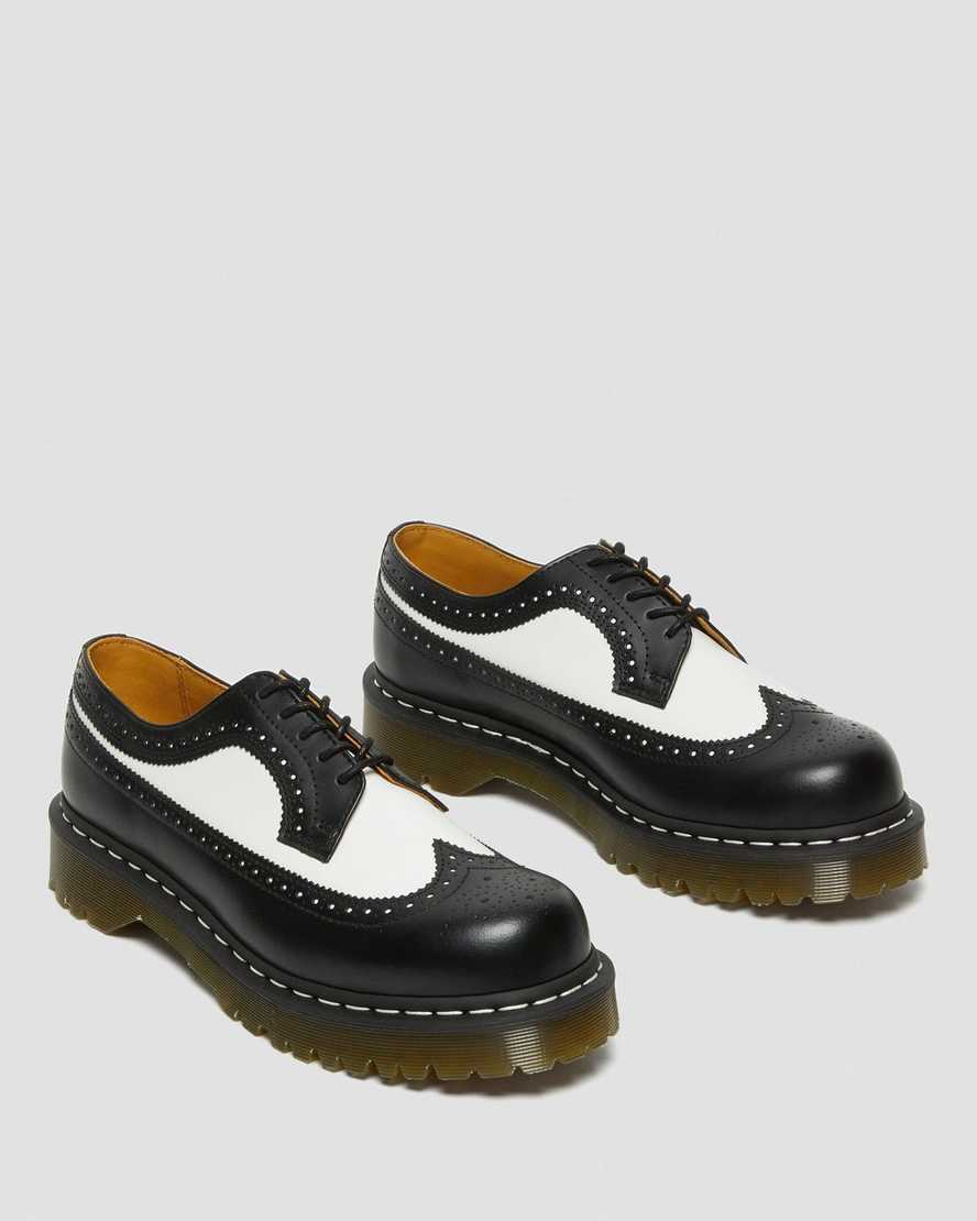 svarta dr martens 3989 bex smooth brogueskor för dam