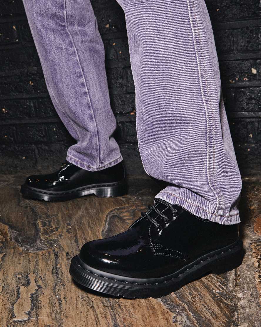 svarta dr martens 1461 mono patent damskor