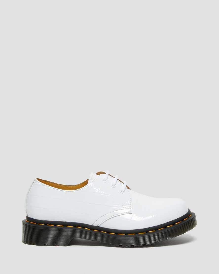 vita dr martens 1461 patent croc emboss damskor