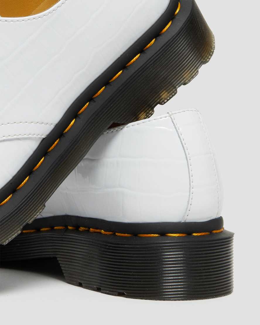 vita dr martens 1461 patent croc emboss damskor