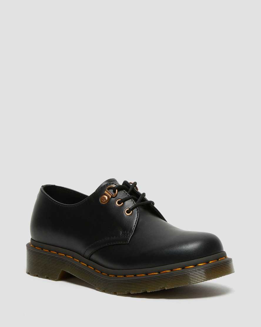 svarta dr martens 1461 rose gold hardware dam fritidsskor