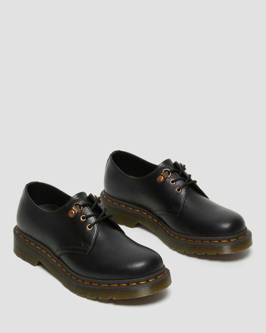 svarta dr martens 1461 rose gold hardware dam fritidsskor