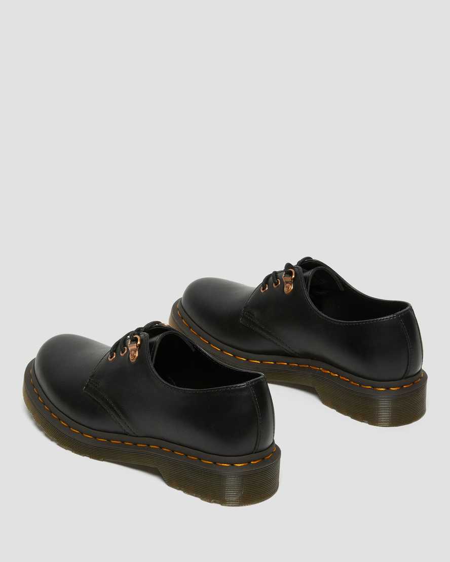 svarta dr martens 1461 rose gold hardware dam fritidsskor