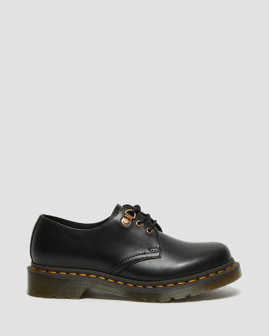 svarta dr martens 1461 rose gold hardware dam fritidsskor