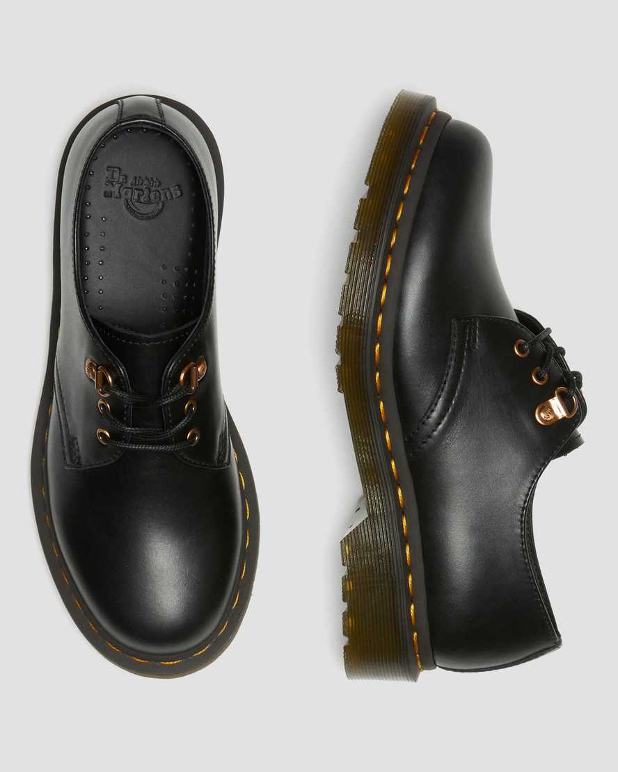 svarta dr martens 1461 rose gold hardware dam fritidsskor