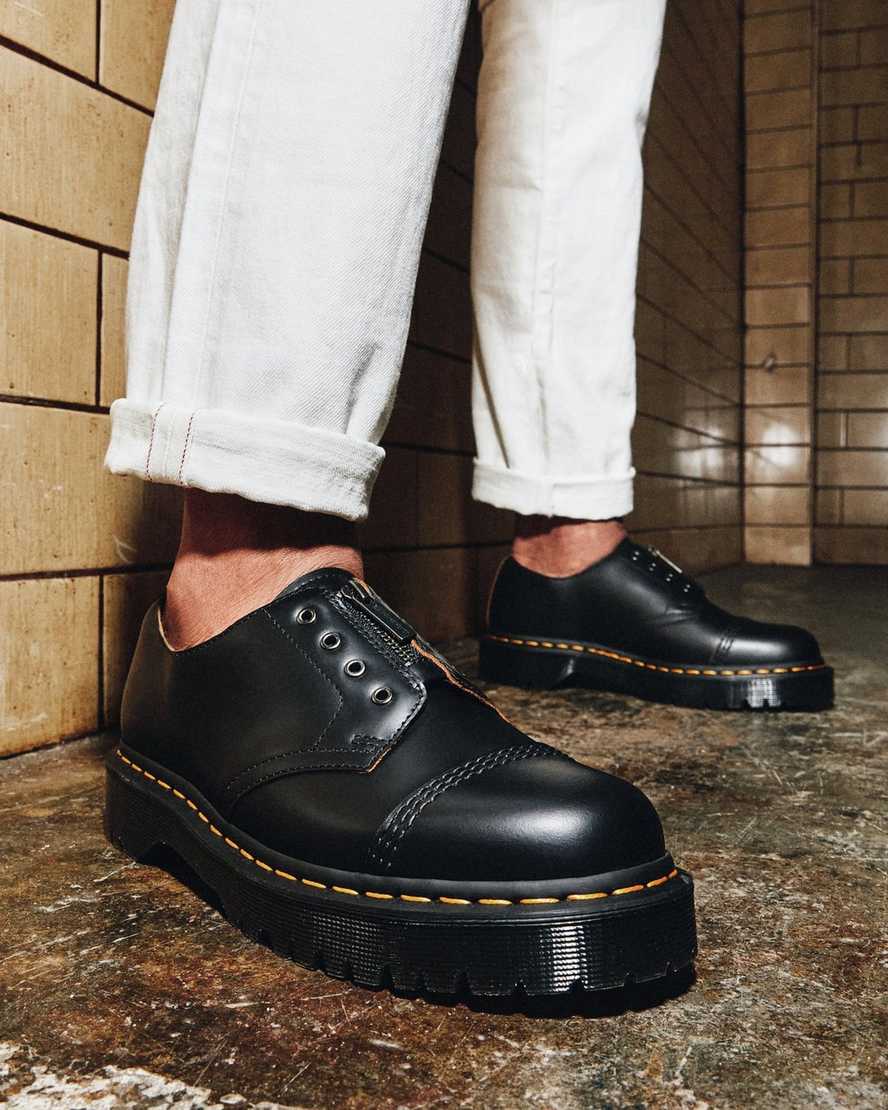 svarta dr martens smiths laceless bex damskor